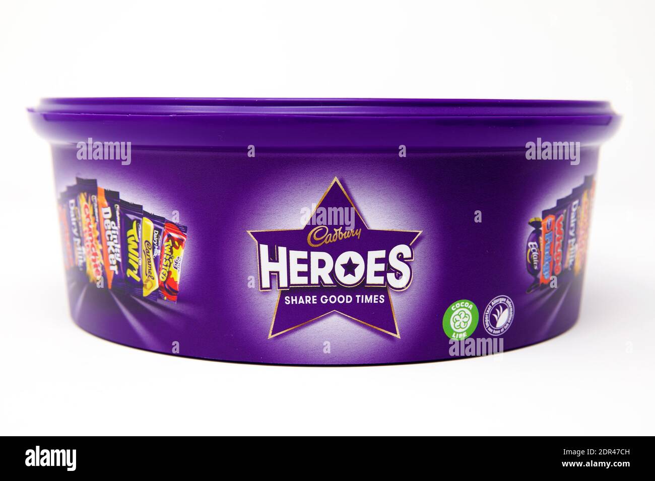 Tub of cadbury heroes chocolates hires stock photography and images