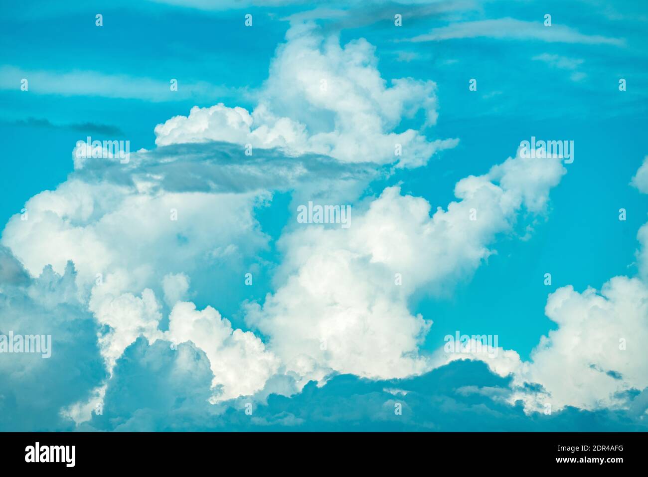 blue sky background with tiny clouds. panorama Stock Photo - Alamy