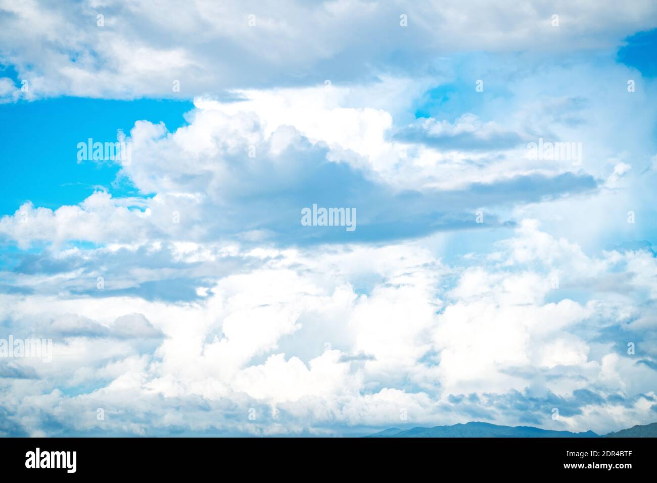 blue sky background with tiny clouds. panorama Stock Photo - Alamy