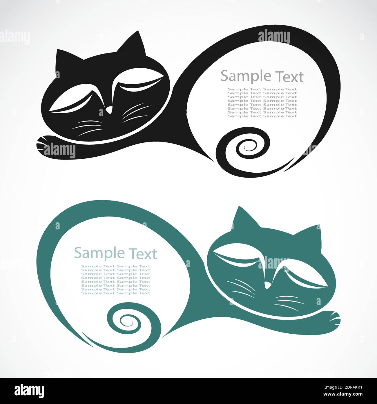 The design of the cat on white background. Easy editable layered vector illustration. Pet. Animals. Stock Vector
