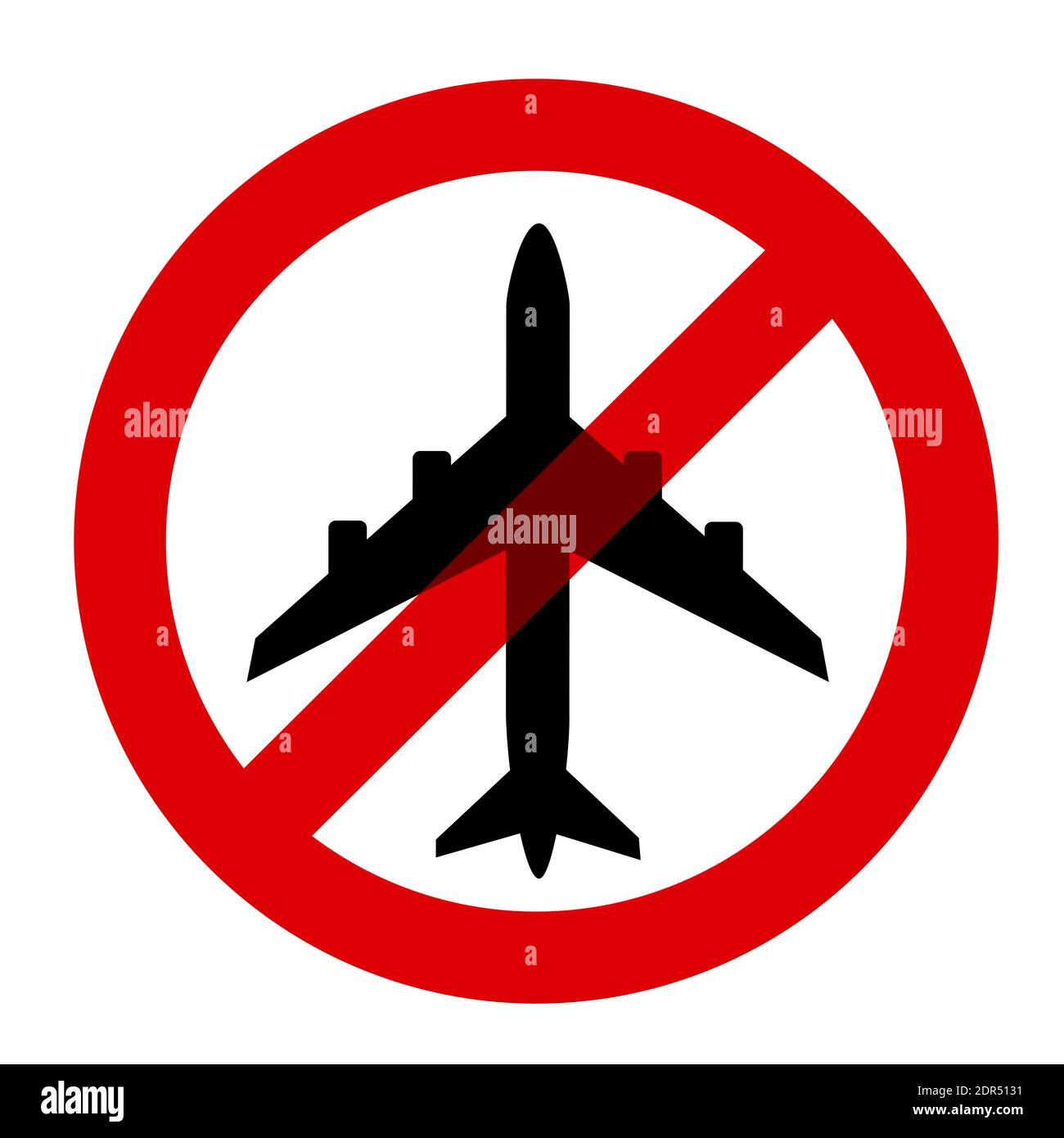Travel ban airplane, aeroplane and plane is forbidden and abolished