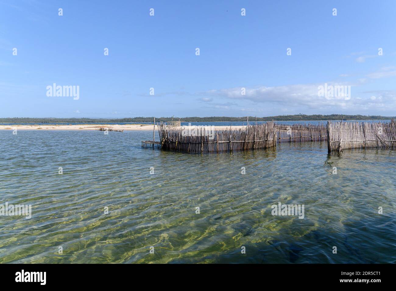 Fish traps, Lake Ampitabe, Madagascar Stock Photo