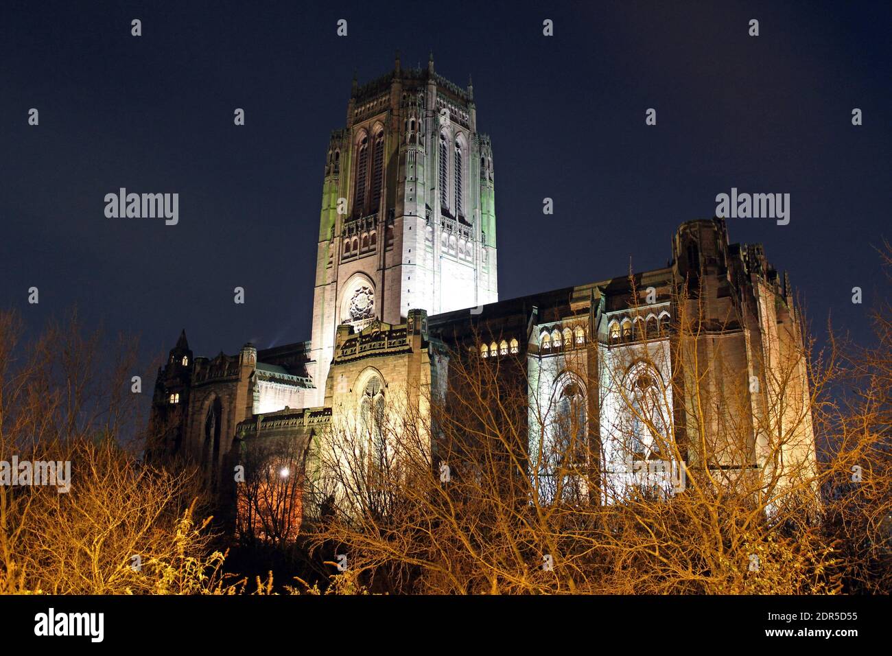 Liverpool Anglican Cathedral at Night Stock Photo