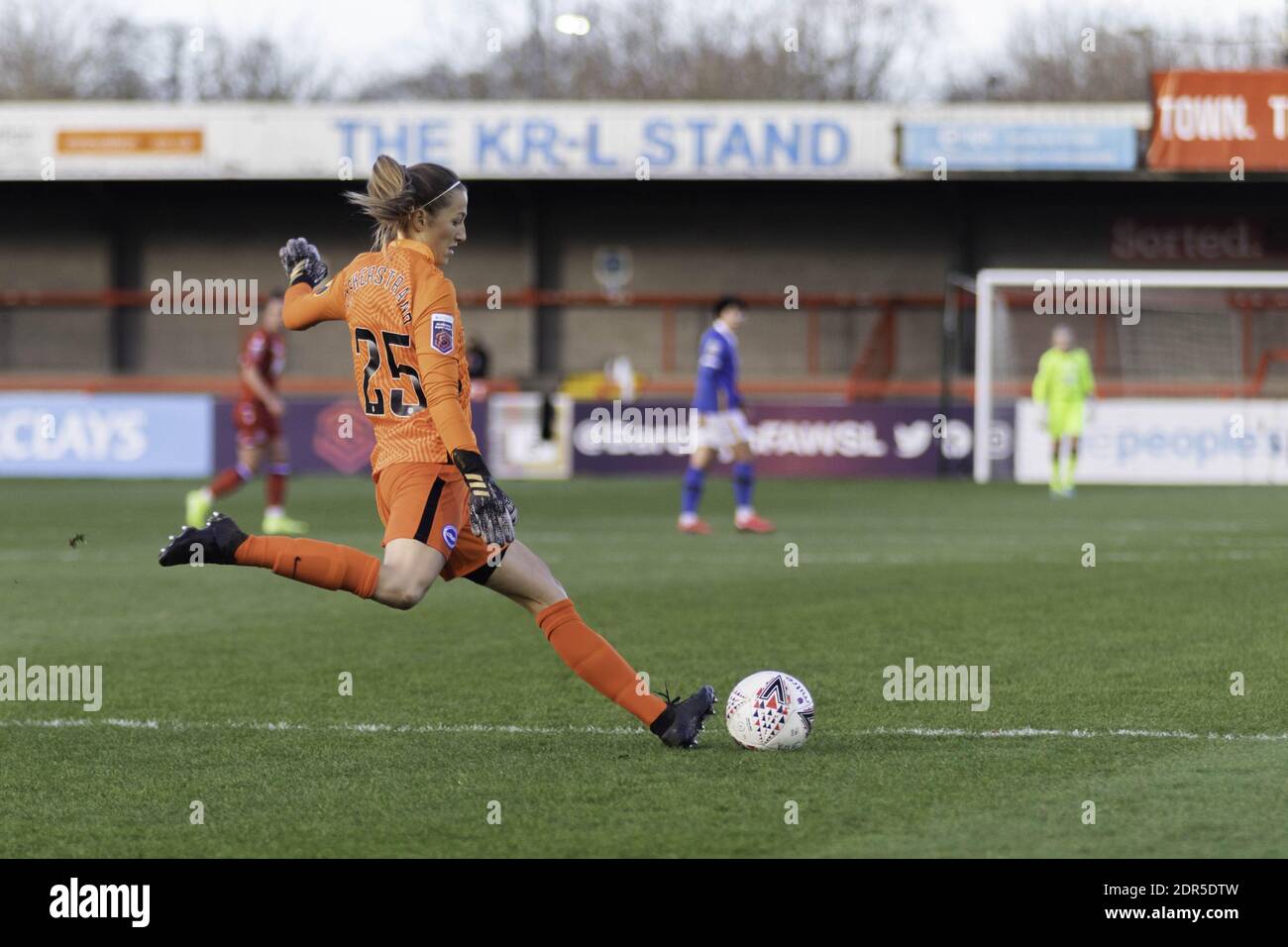 Crawley, UK. 20th Dec, 2020. Brighton goalkeeper Fiskerstrand during the womens super league game between Brighton and Reading at the People's pension Stadium in Crawley. Leo Winter-Alsop/SPP Credit: SPP Sport Press Photo. /Alamy Live News Stock Photo