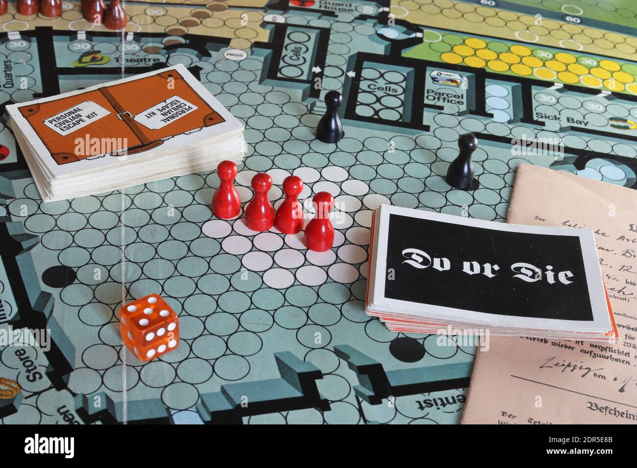 UK Escape from Colditz board game from the 1970s Stock Photo Alamy