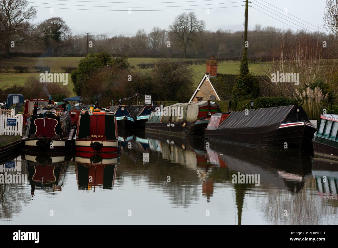 canal boat barges Northmpton Stock Photo