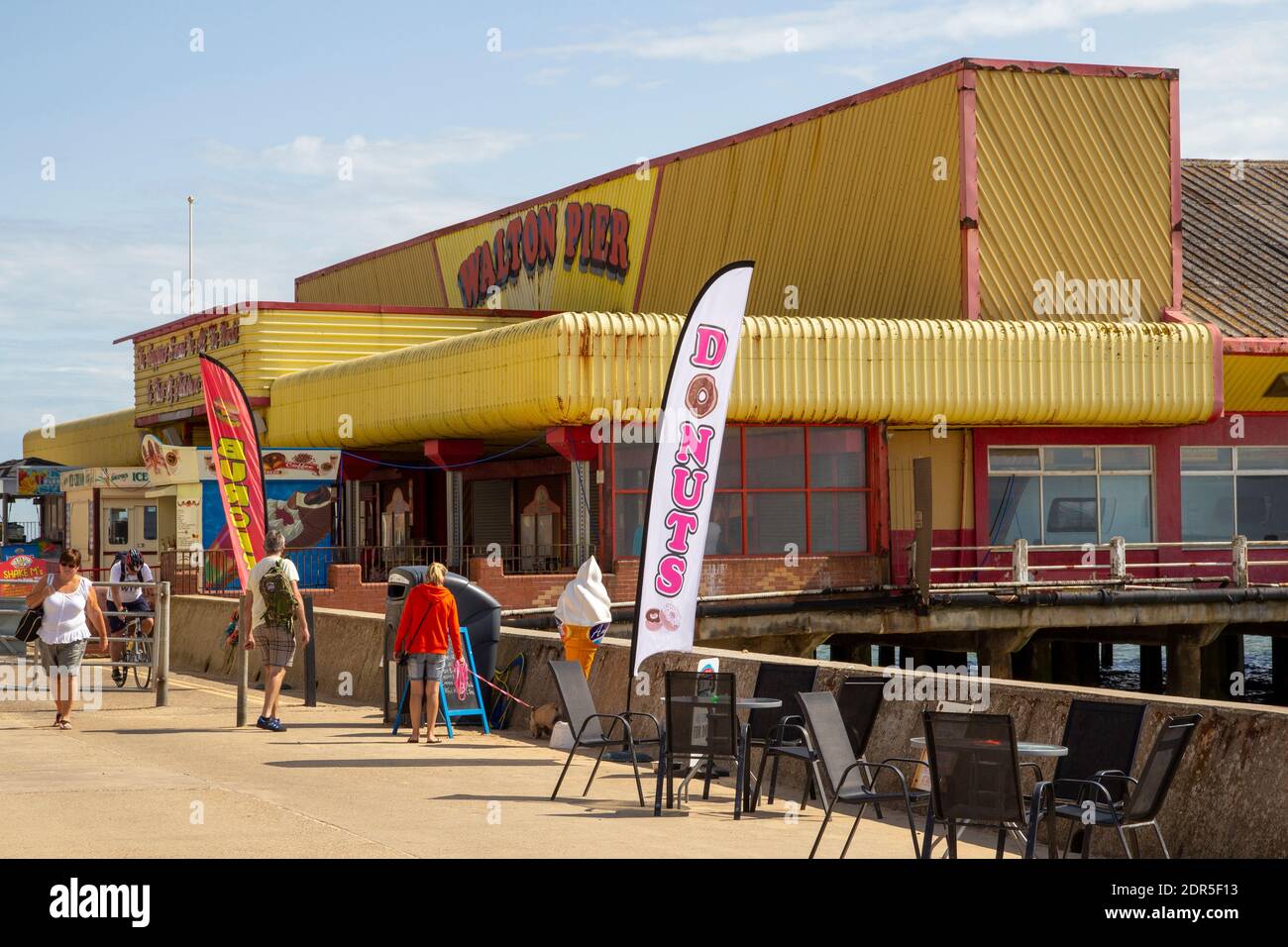 WALTON ON THE NAZE, ESSEX, UK, July 17, 2020. Entrance and signage to