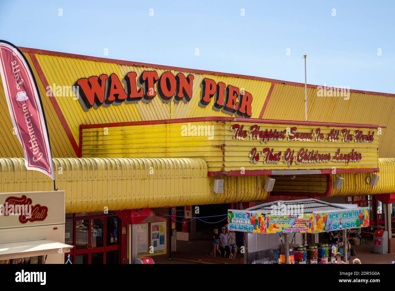 WALTON ON THE NAZE, ESSEX, UK, July 17, 2020. Entrance and signage to