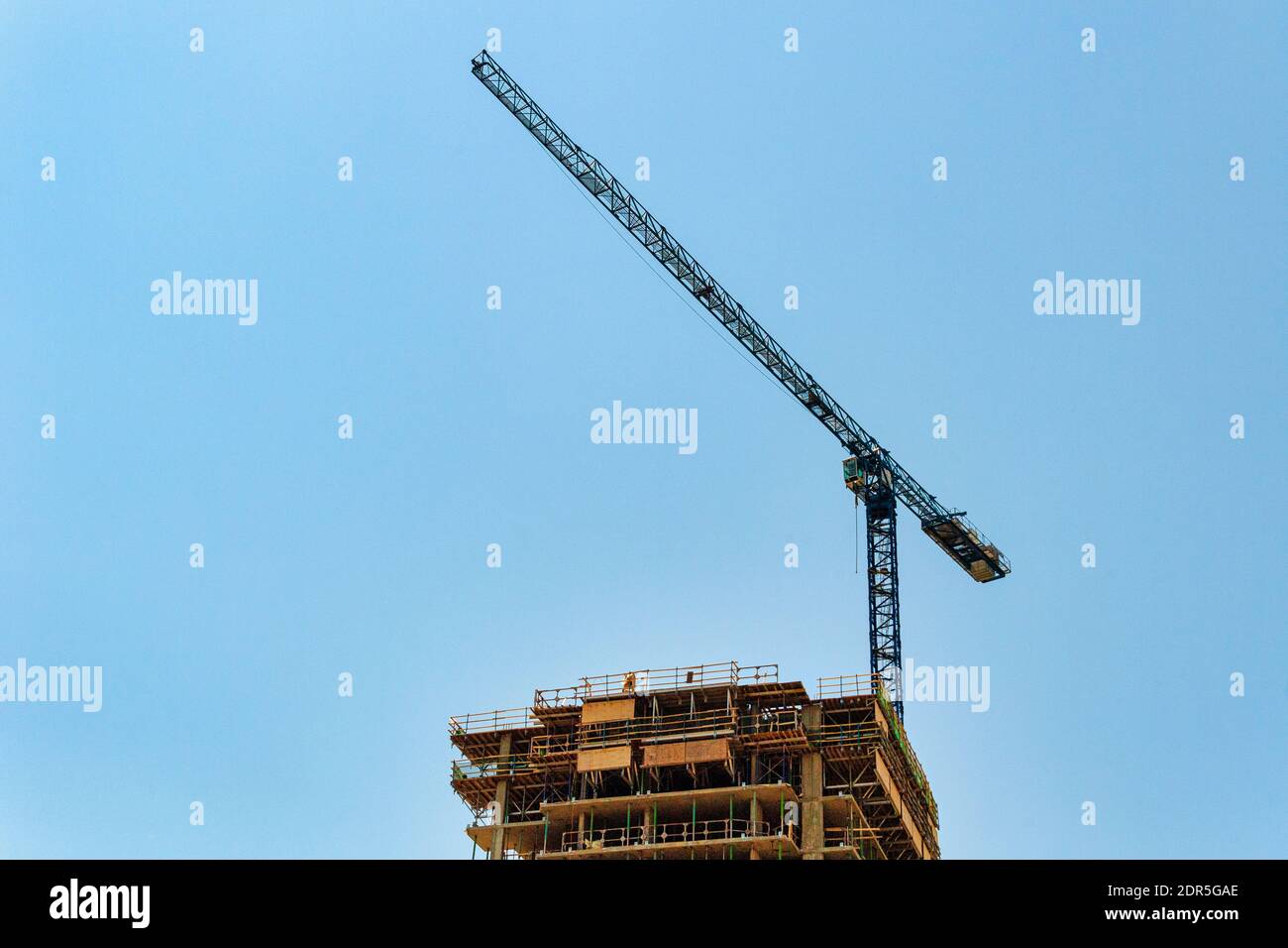 Crane in a construction site, Montreal, Canada Stock Photo