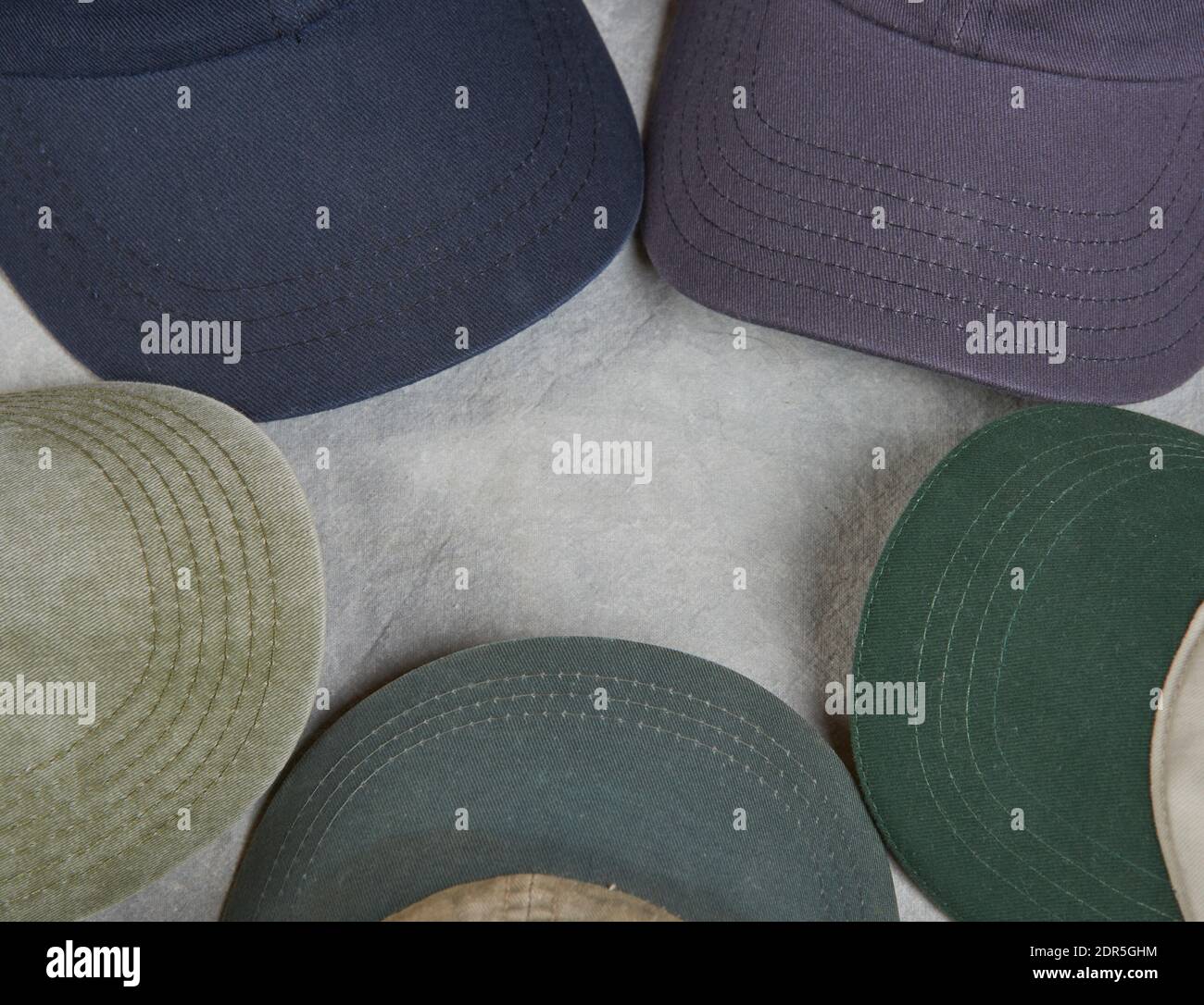 Baseball Caps showing bills of caps Stock Photo Alamy