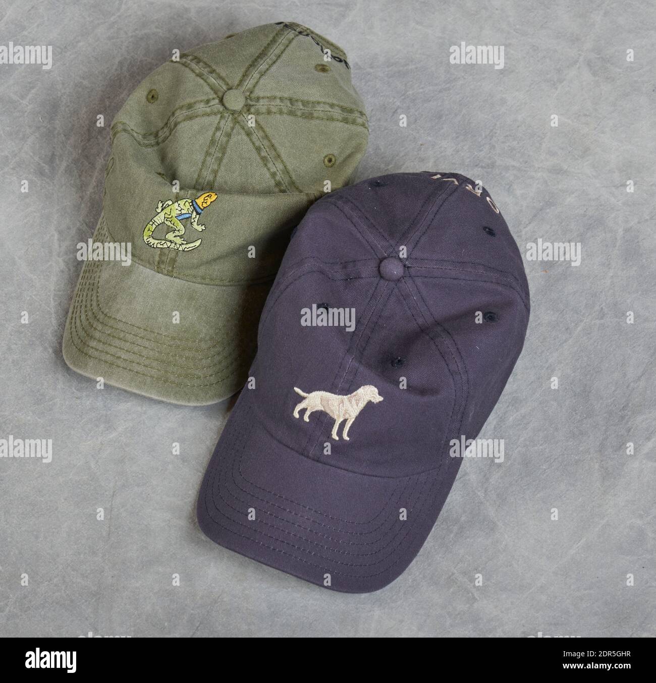 Baseball Caps showing bills of caps Stock Photo Alamy