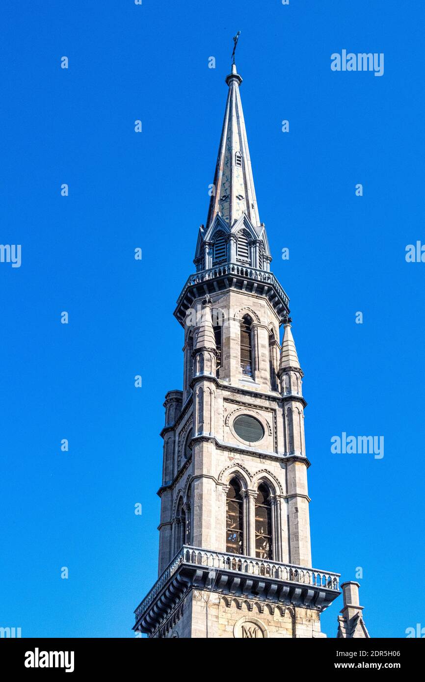 Saint Jacques church bell tower Montreal, Canada Stock Photo - Alamy