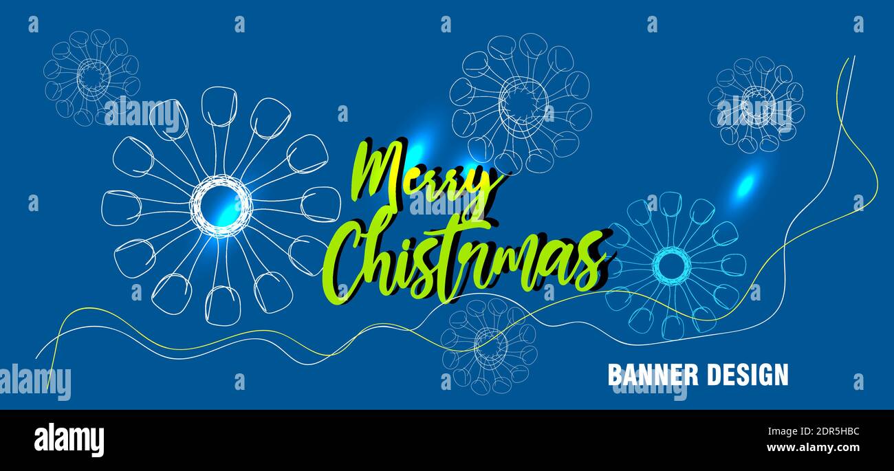 Merry Christmas Calligraphic Lettering background design Stock Vector ...
