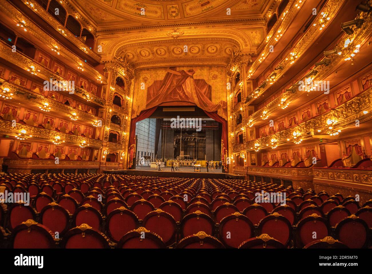 Stage in Teatro Colon in Buenos Aires Stock Photo