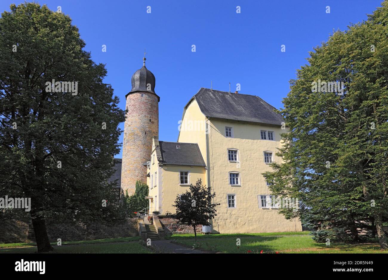 Das Eisfelder Schloß in Eisfeld, Landkreis Hildburghausen, Thüringen, Deutschland    /   the palais of Eisfeld, district of Hildburghausen, Thuringia, Stock Photo
