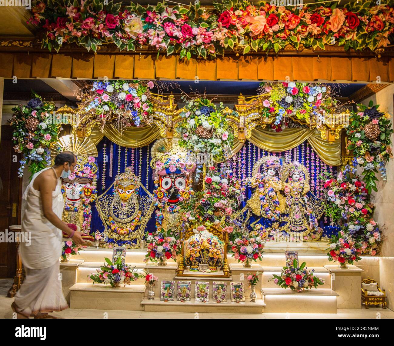 Ceremony hare krishna temple in hi-res stock photography and