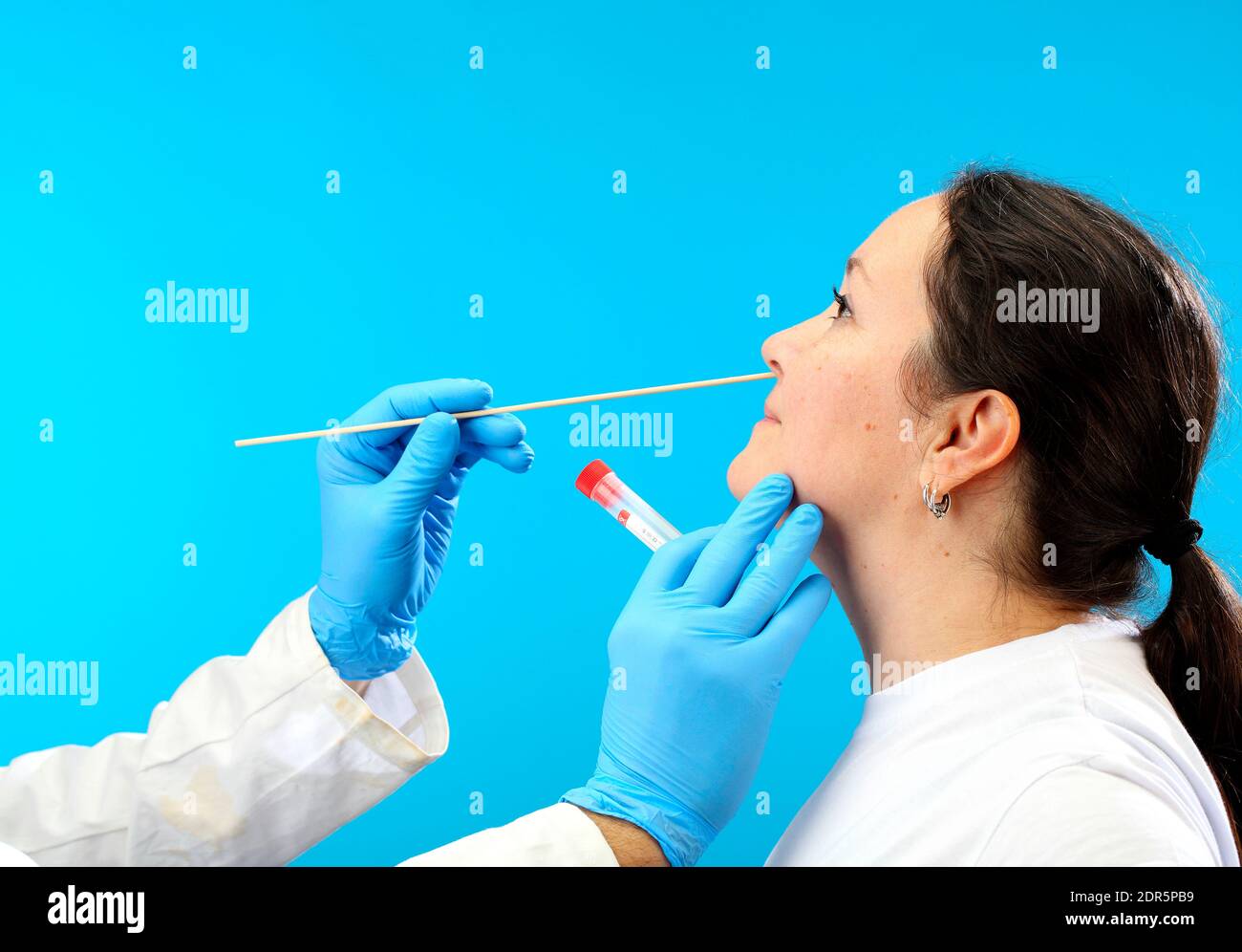 testing for the presence of Covid-19 antibodies Stock Photo