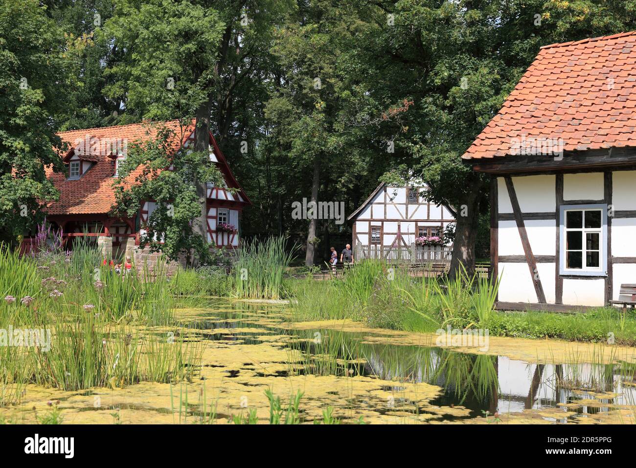 Hennebergisches Freilichtmuseum beim Kloster Veßra, Landkreis Hildburghausen, Thüringen, Deutschland   /   the Hennebergische Open-air-museum near mon Stock Photo