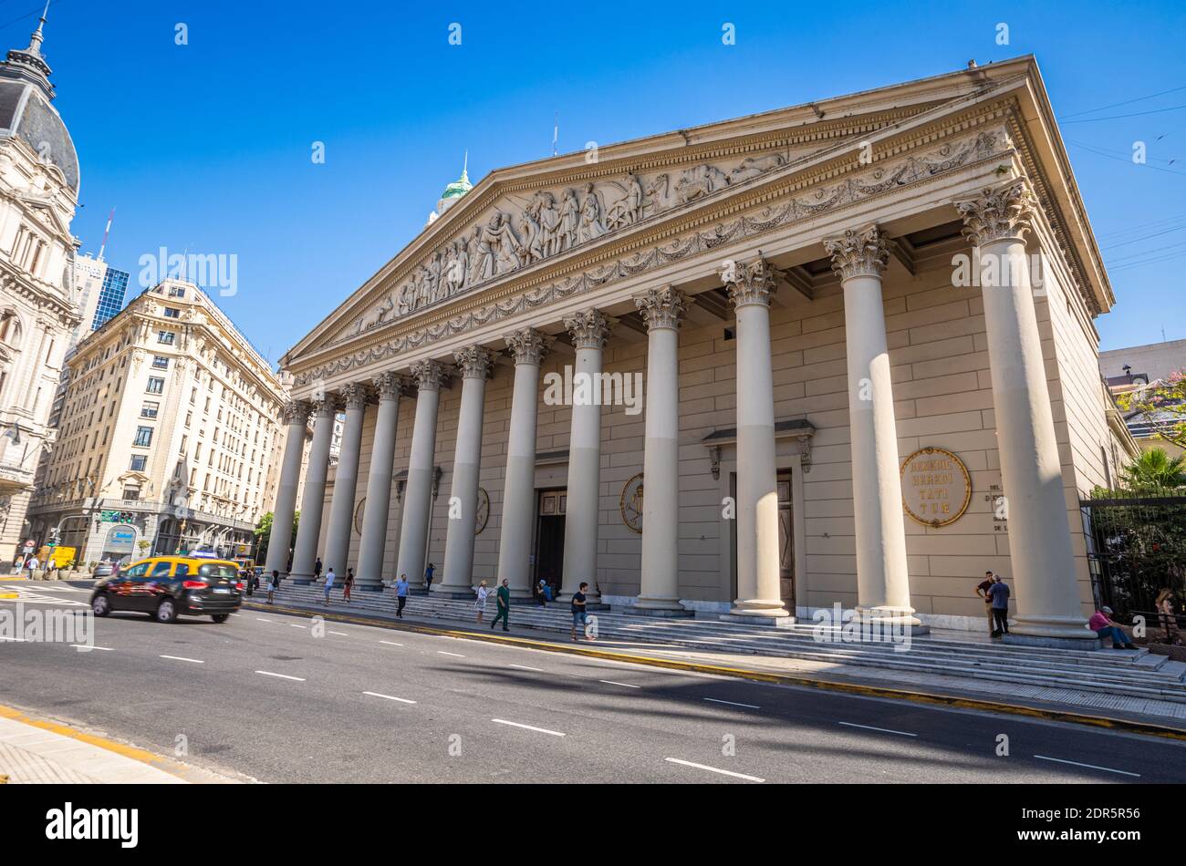 The facade of Buenos Aires Cathedral Stock Photo