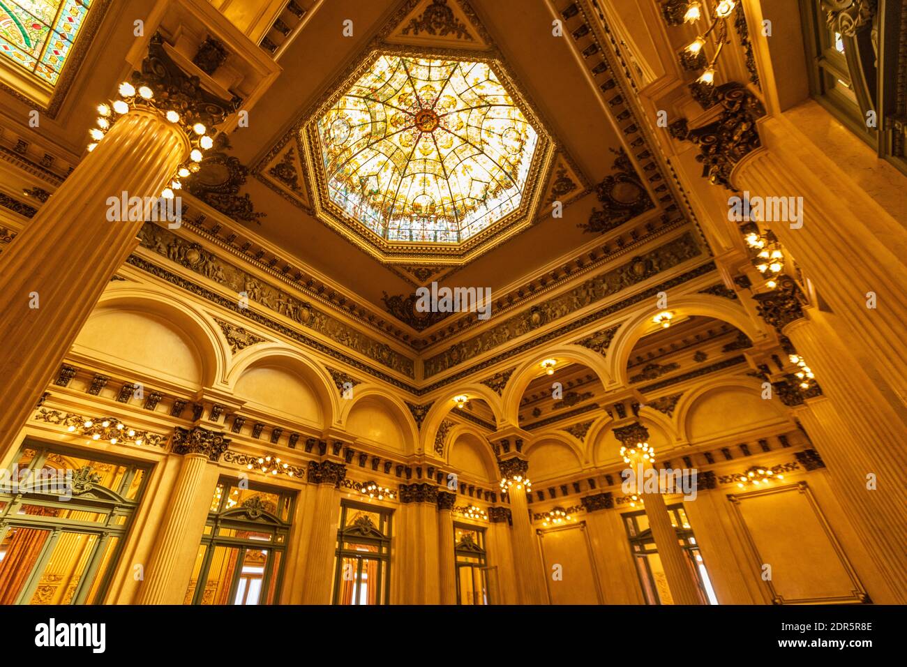 View insde of Teatro Colon in Buenos Aires Argentina Stock Photo