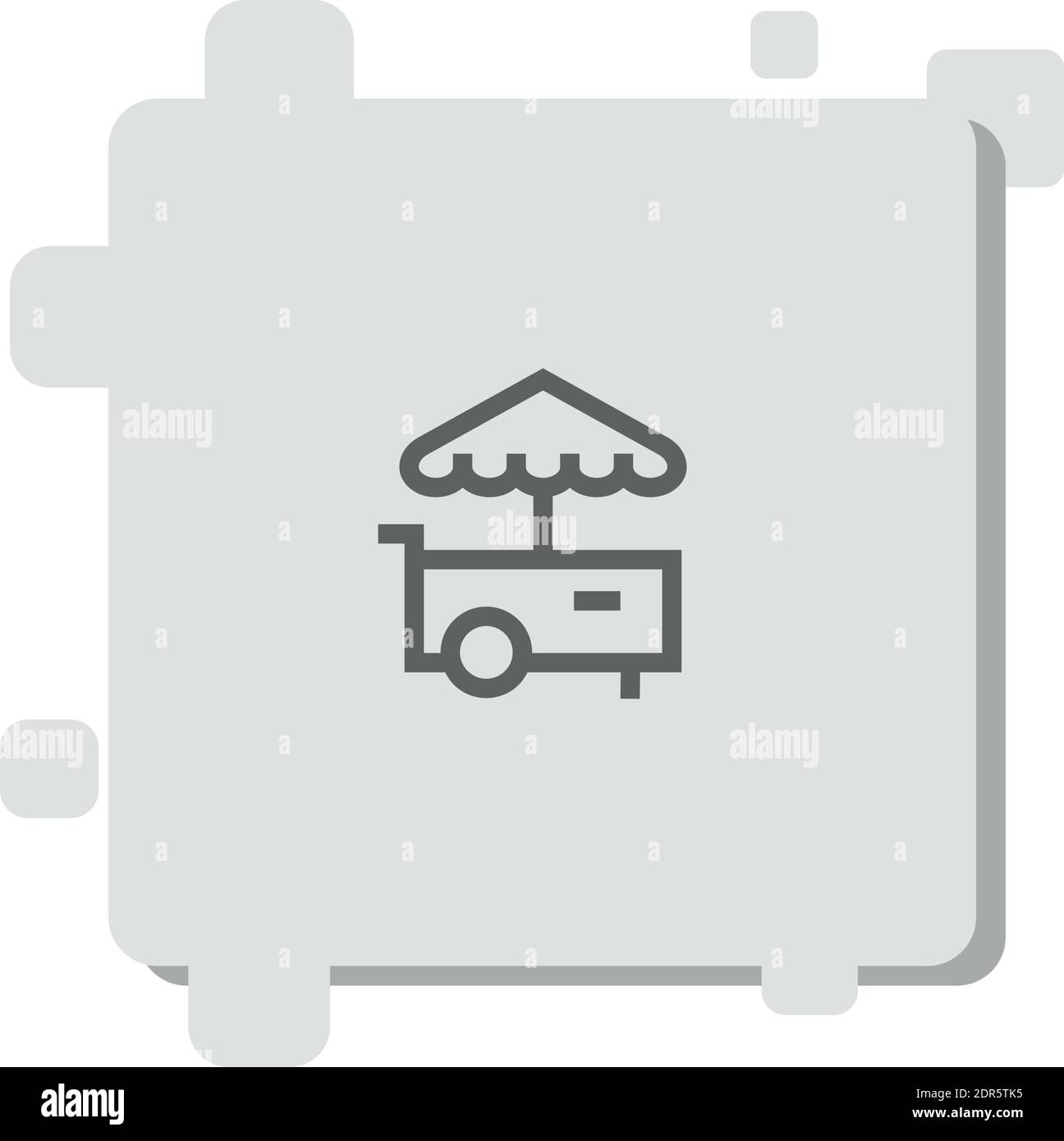 ice cream cart vector icon modern simple vector illustration. Stock Vector