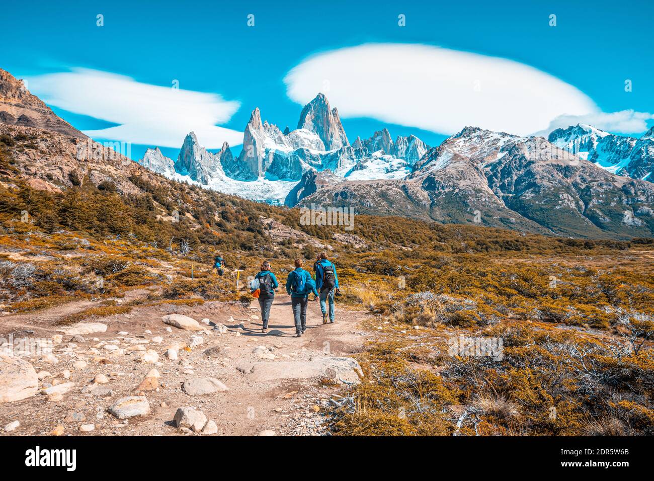 Laguna de los tress hike in Patagonia Argentina Stock Photo