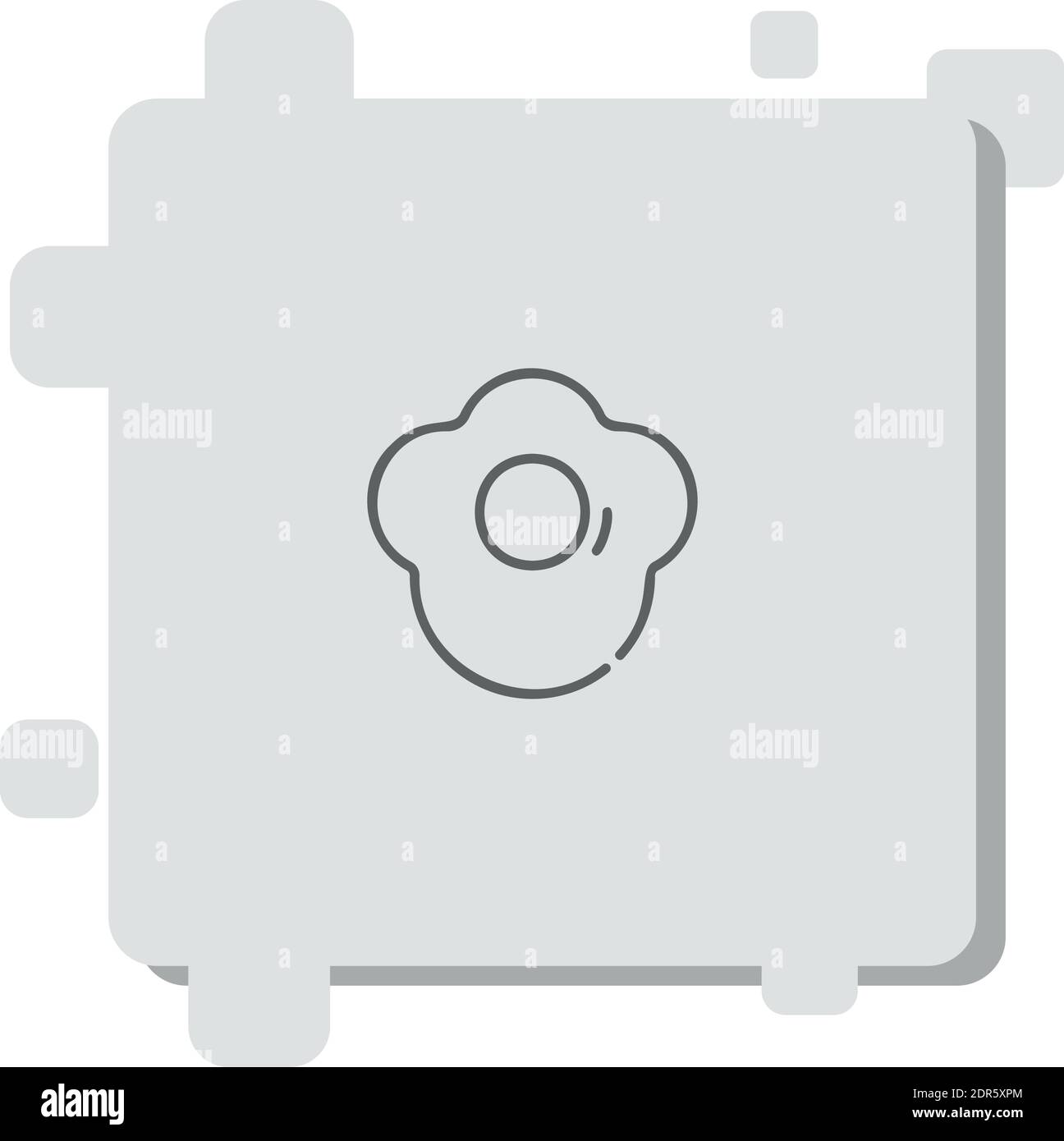 fried egg vector icon modern simple vector illustration Stock Vector