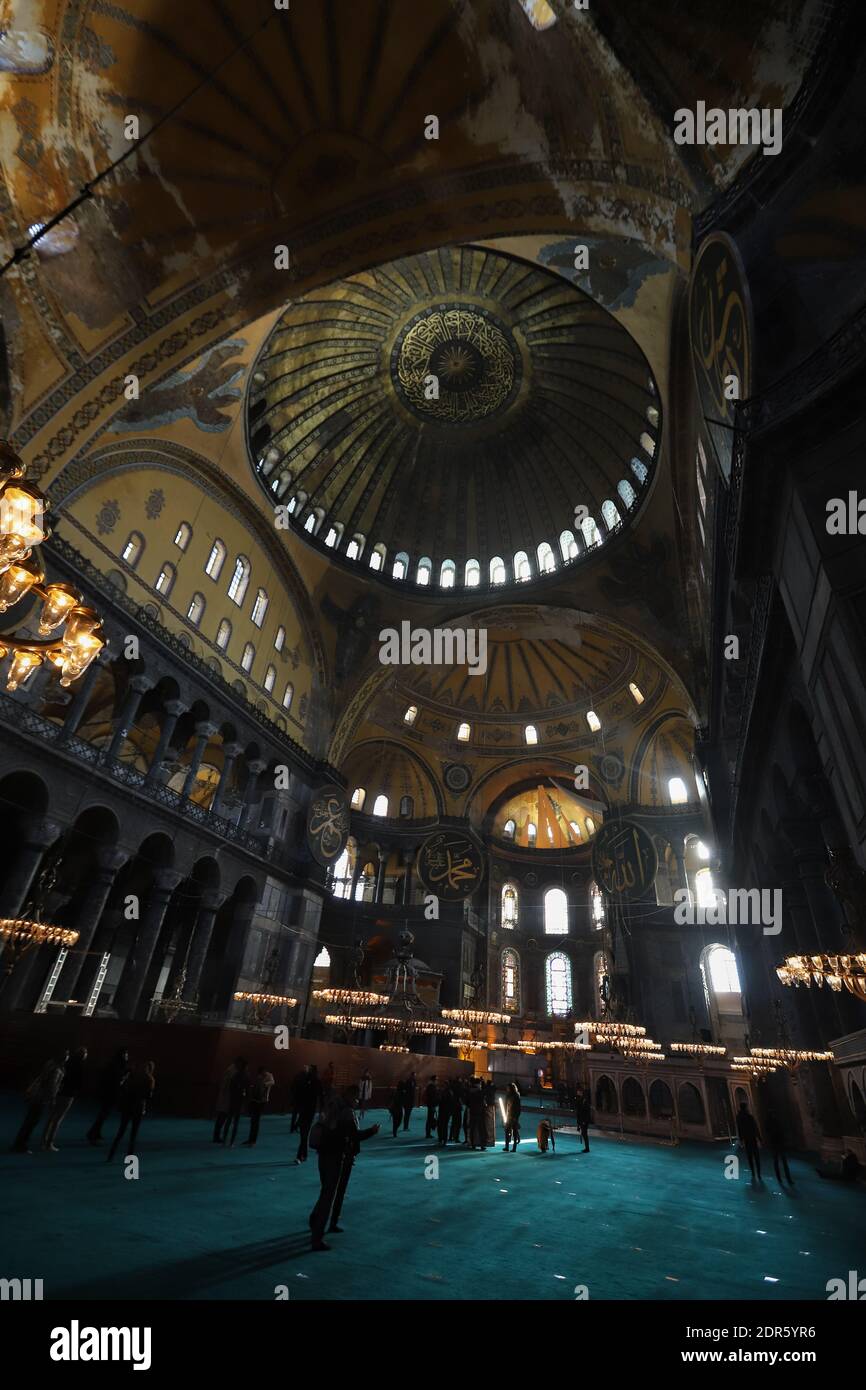 Hagia Sophia Mosque in Sultanahmet, Istanbul City, Turkey Stock Photo ...