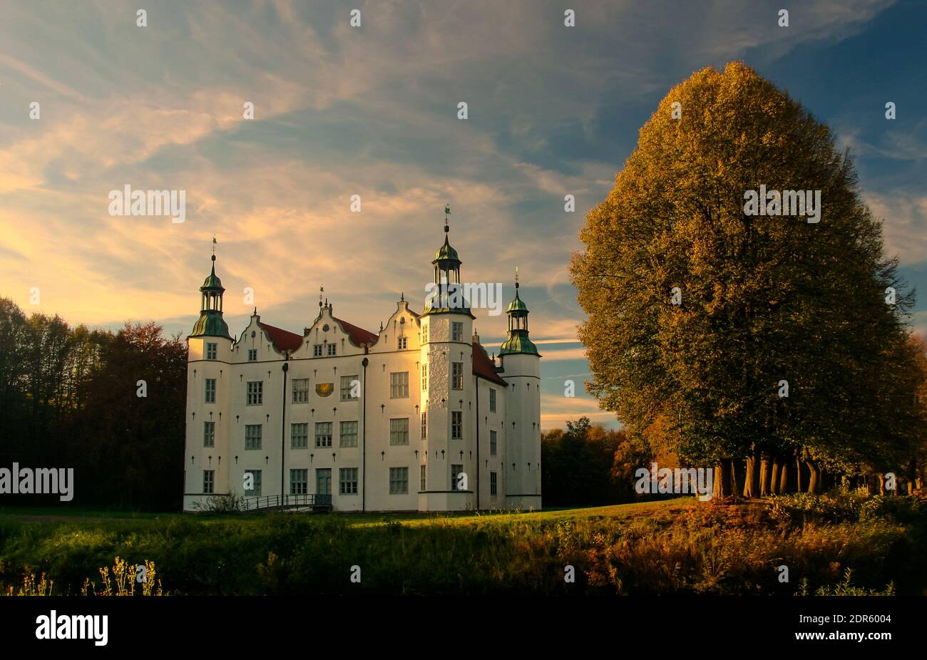 Schloss Ahrensburg (Ahrensburg Palace) is a former Herrenhaus (mansion) and is today referred to as a castle. It is located in Ahrensburg/ Germany. Stock Photo
