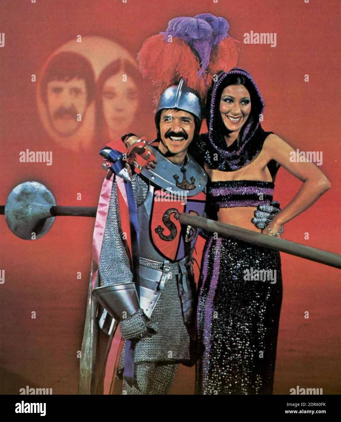 SONNY AND CHER Sonny Bono and Cher about 1976 Stock Photo