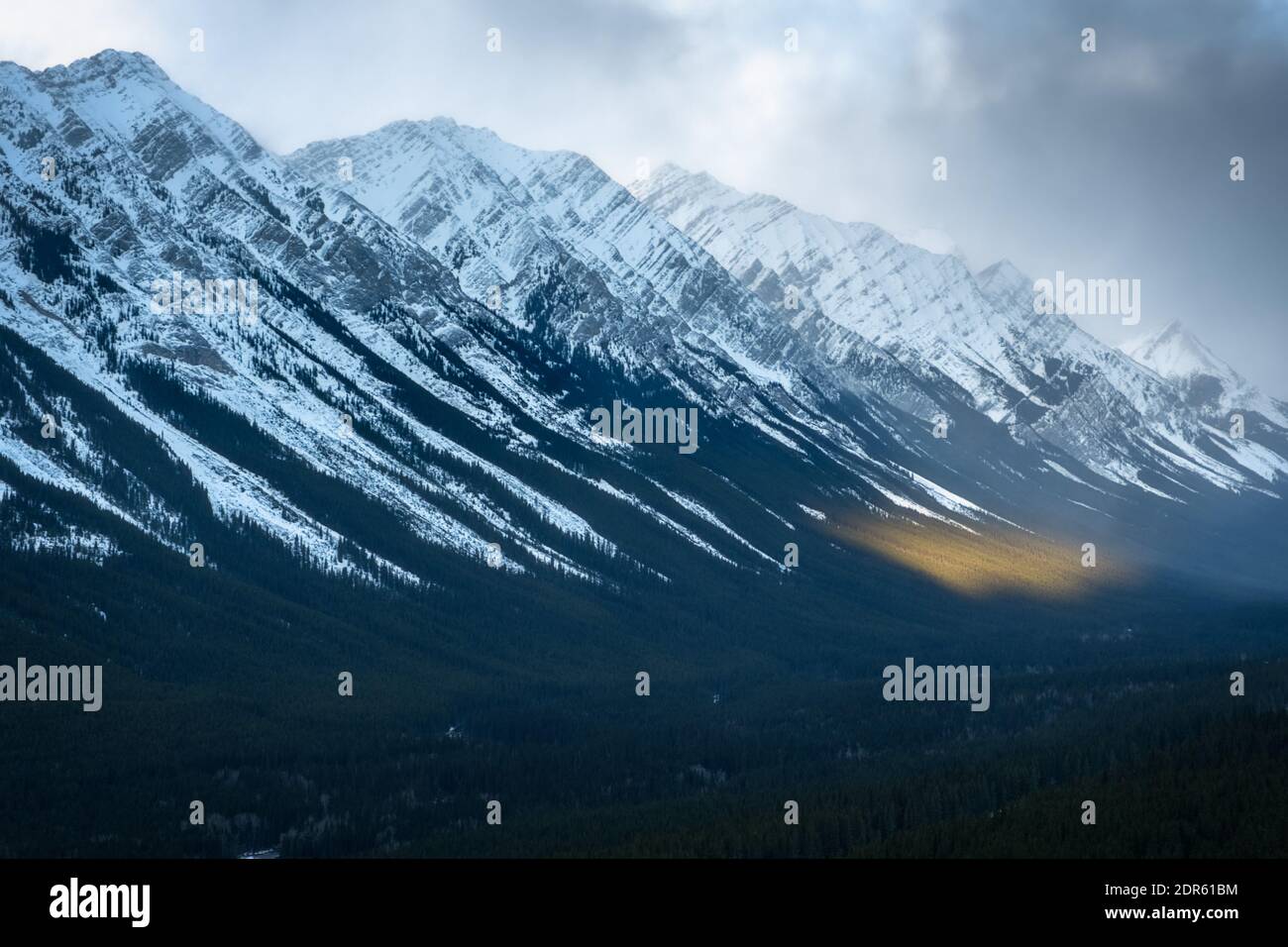 Light-Mountain Range-Kananaskis, Alberta, Canada Stock Photo