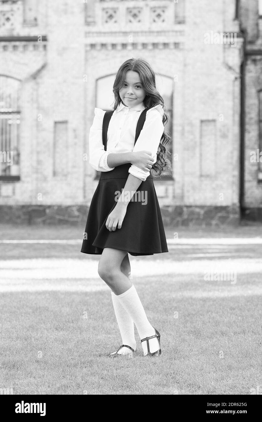 Vintage schoolgirl uniform Black and White Stock Photos & Images Alamy