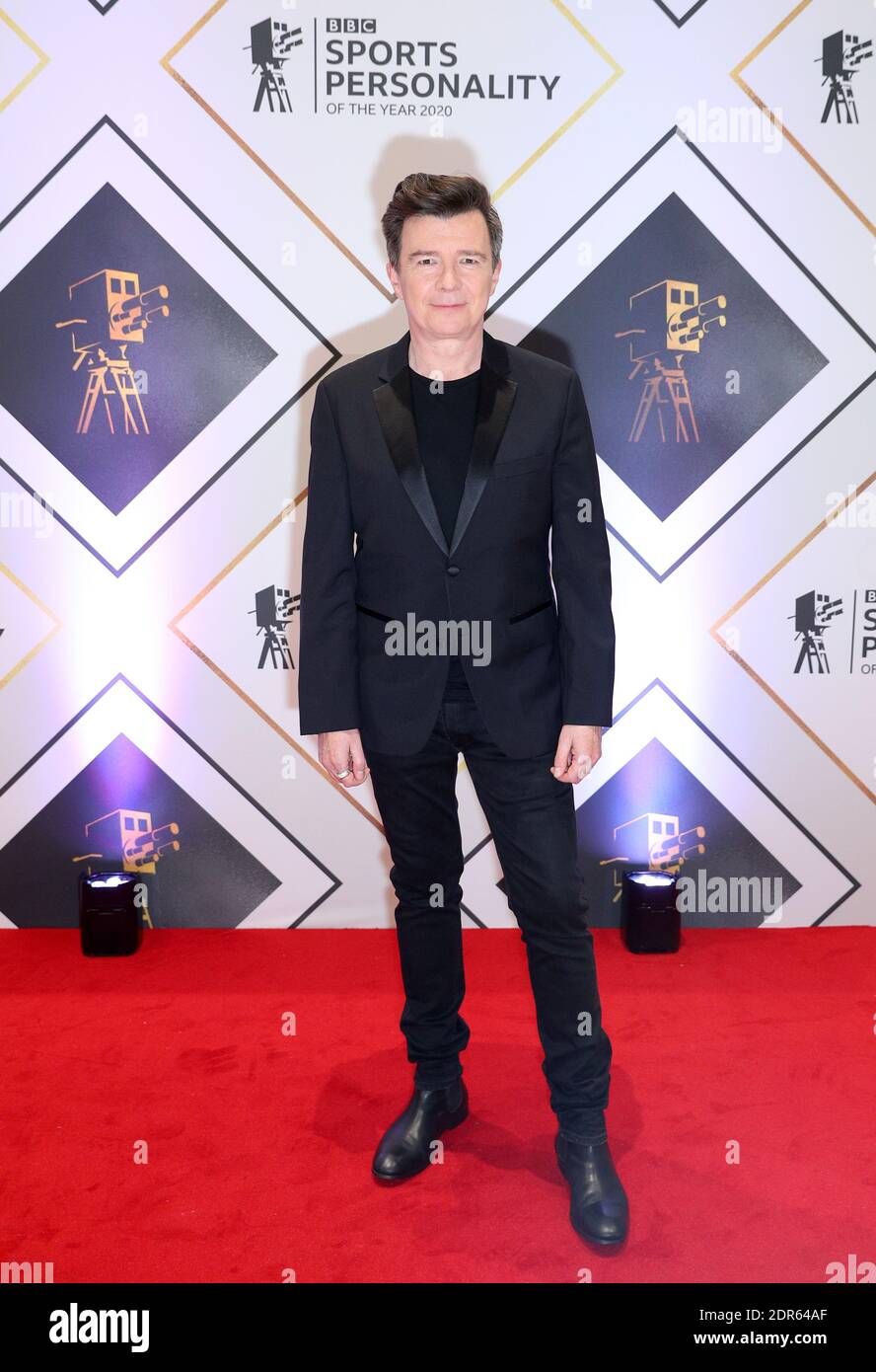 Rick Astley arrives for the BBC Sports Personality of the Year 2020 at ...