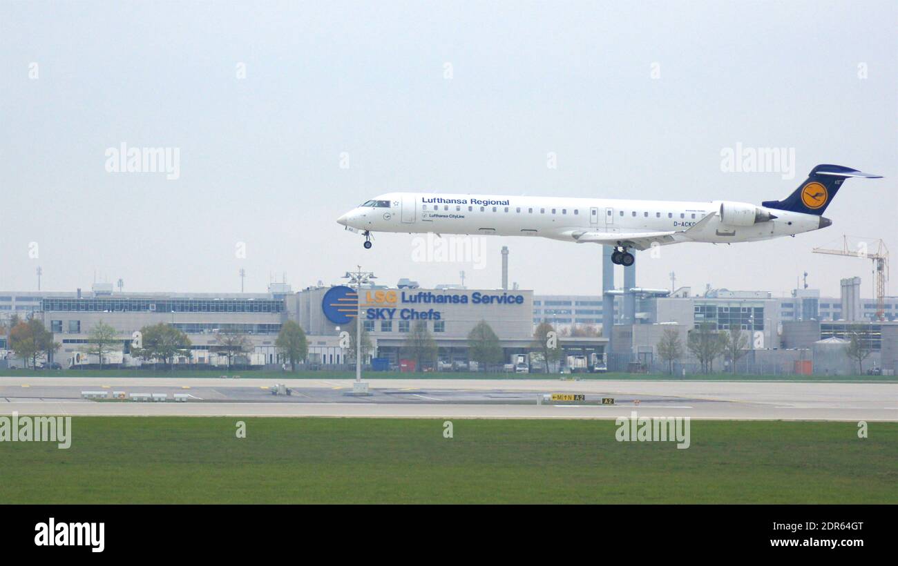 MUNICH, GERMANY 11 OCTOBER 2015 Lufthansa CityLine Bombardier CRJ