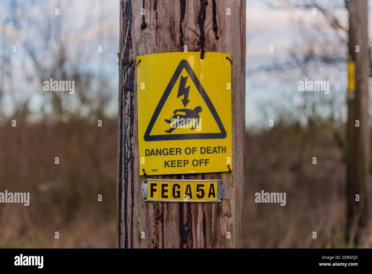 Danger of Death Keep Off Sign Stock Photo