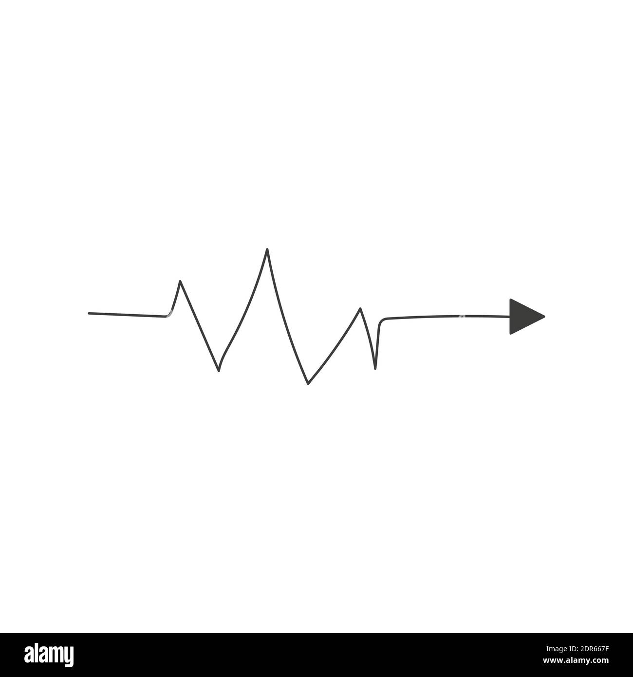 Black Heart beat monitor pulse line art icon for medical apps and ...