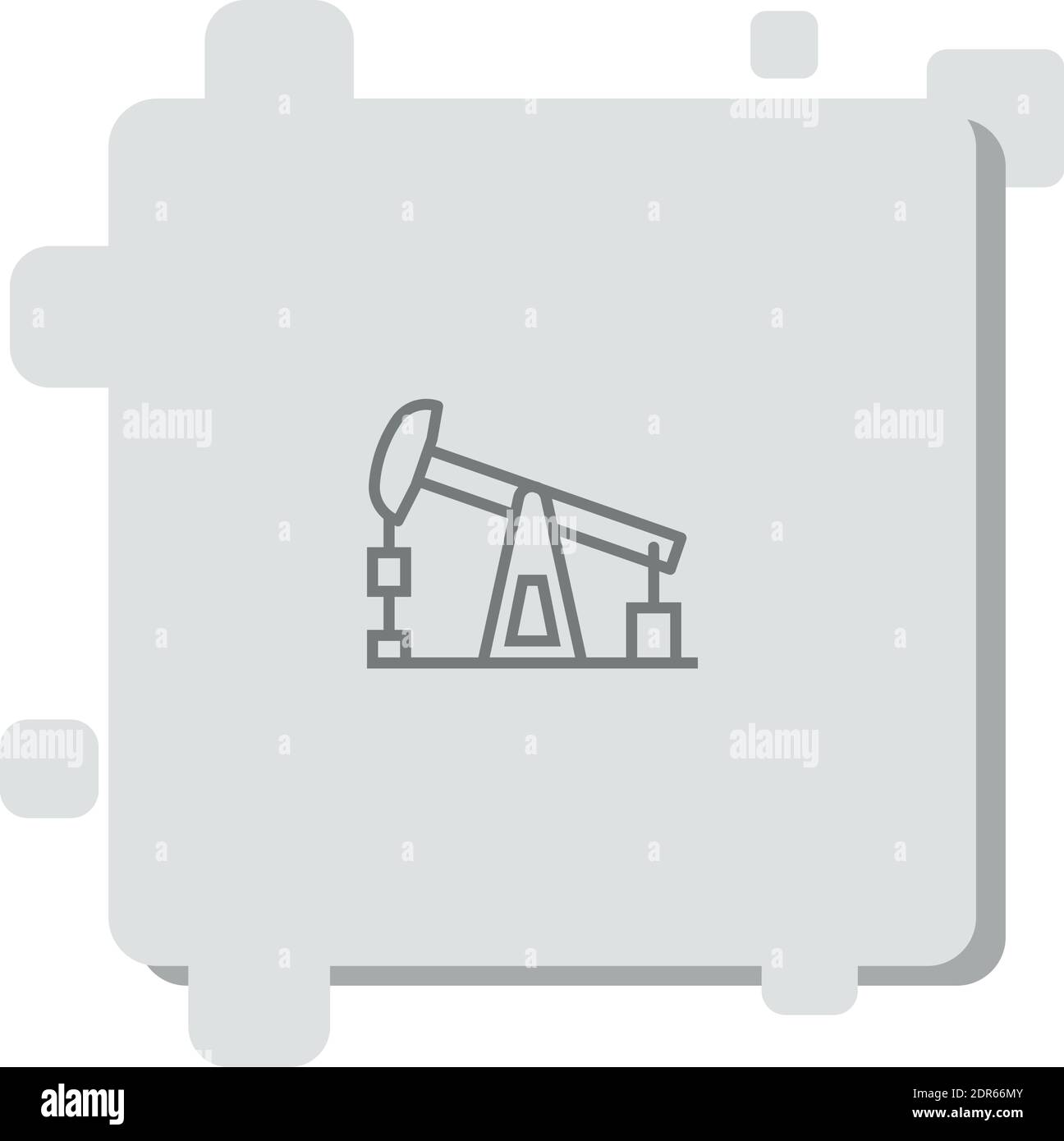 pumpjack vector icon modern simple vector illustration Stock Vector