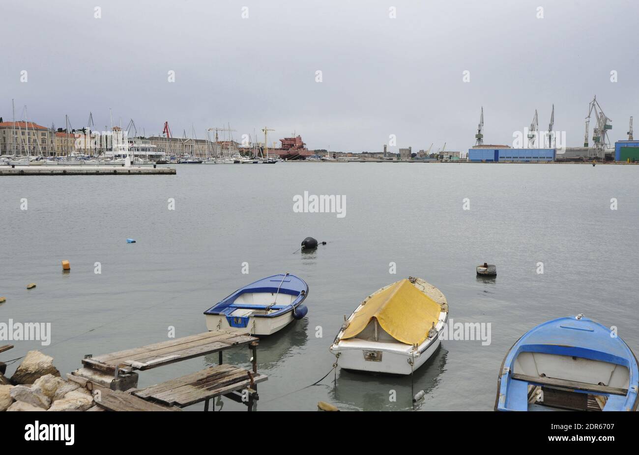 a cargo port in Pula on the Istria peninsula, Croatia Stock Photo Alamy