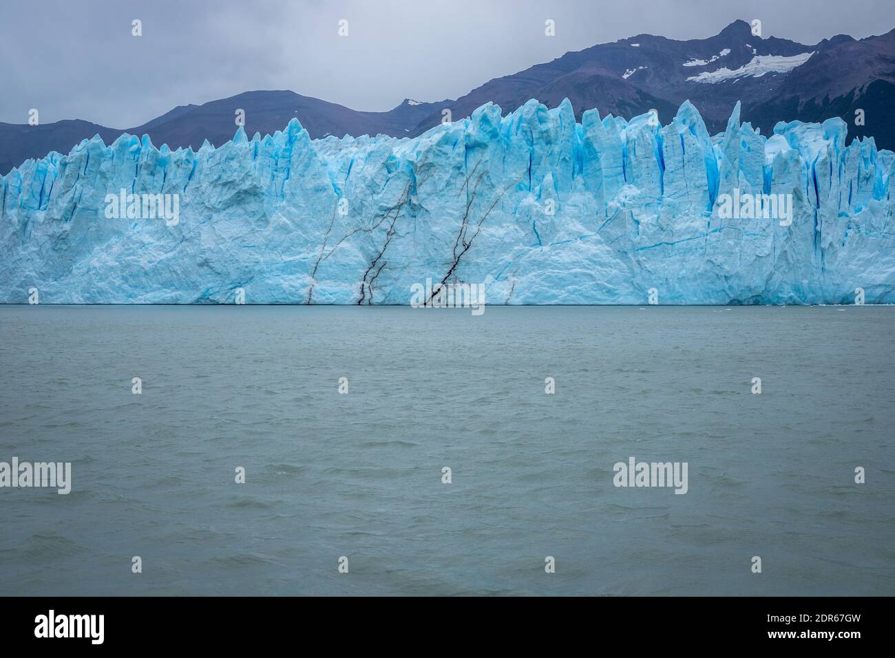 Ice in Perito Moreno glacier Argentina Stock Photo