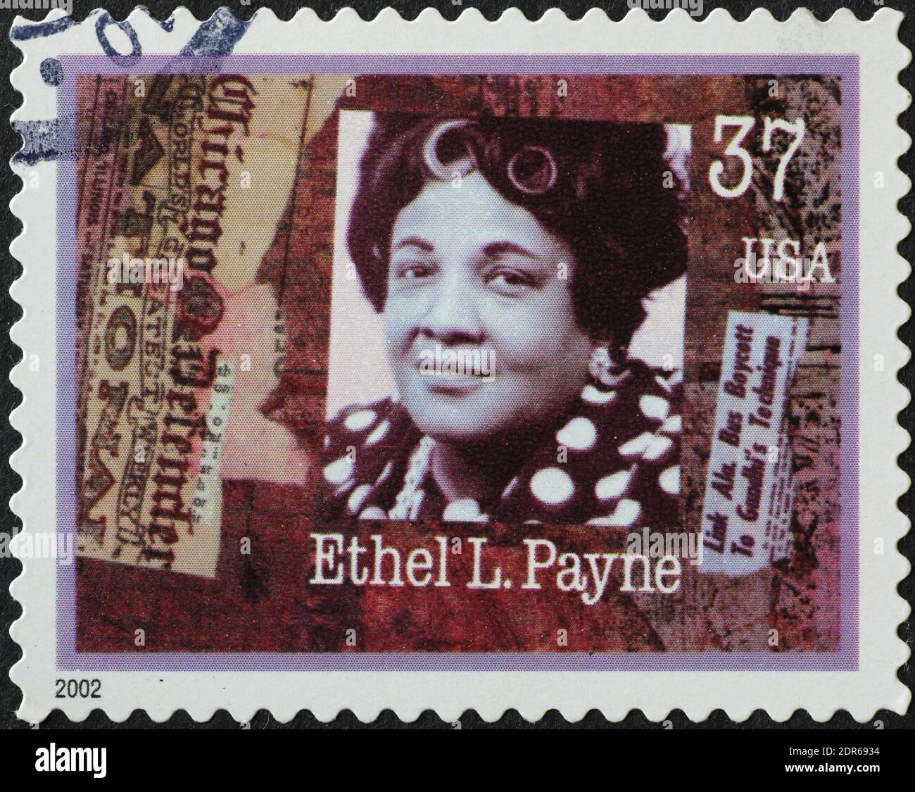 American journalist Ethel Payne on postage stamp Stock Photo