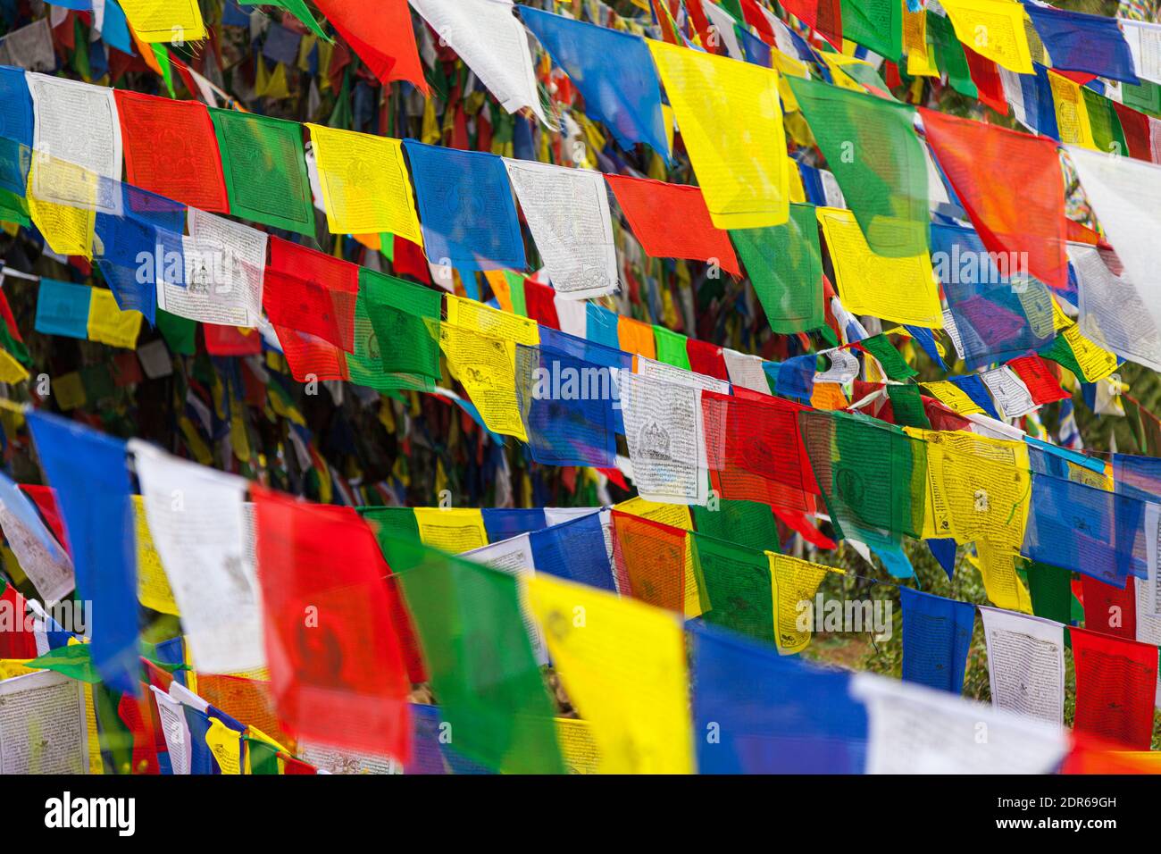 Prayer flags in Nepal Stock Photo