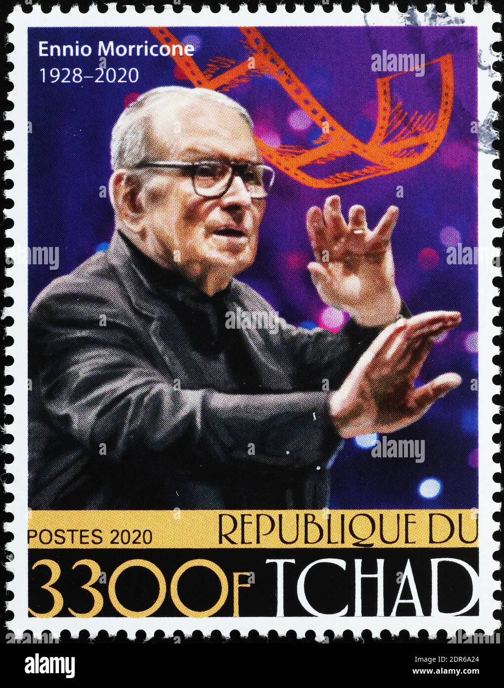 Ennio Morricone portrait on postage stamp Stock Photo - Alamy