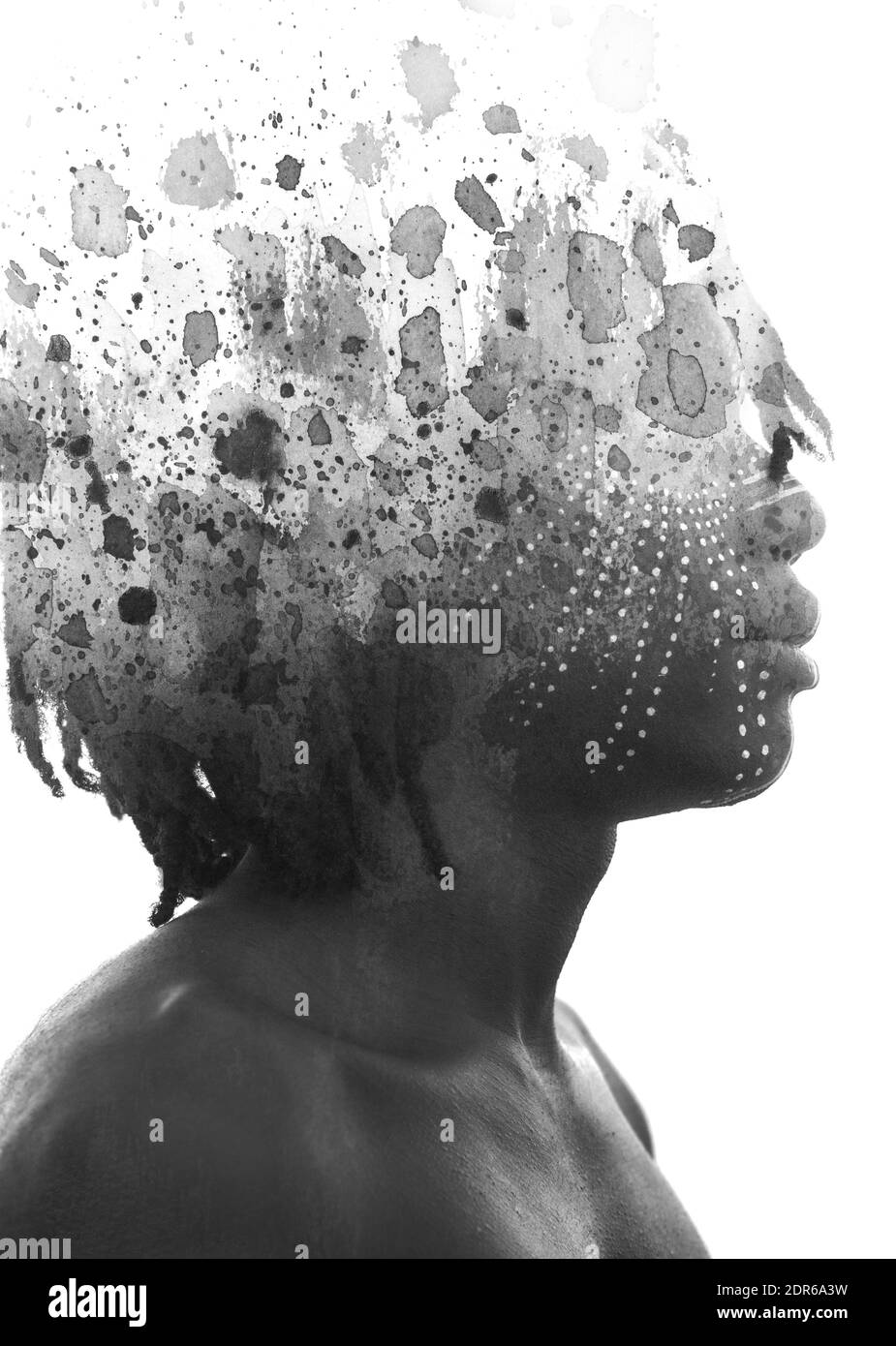 Surreal creative double exposure