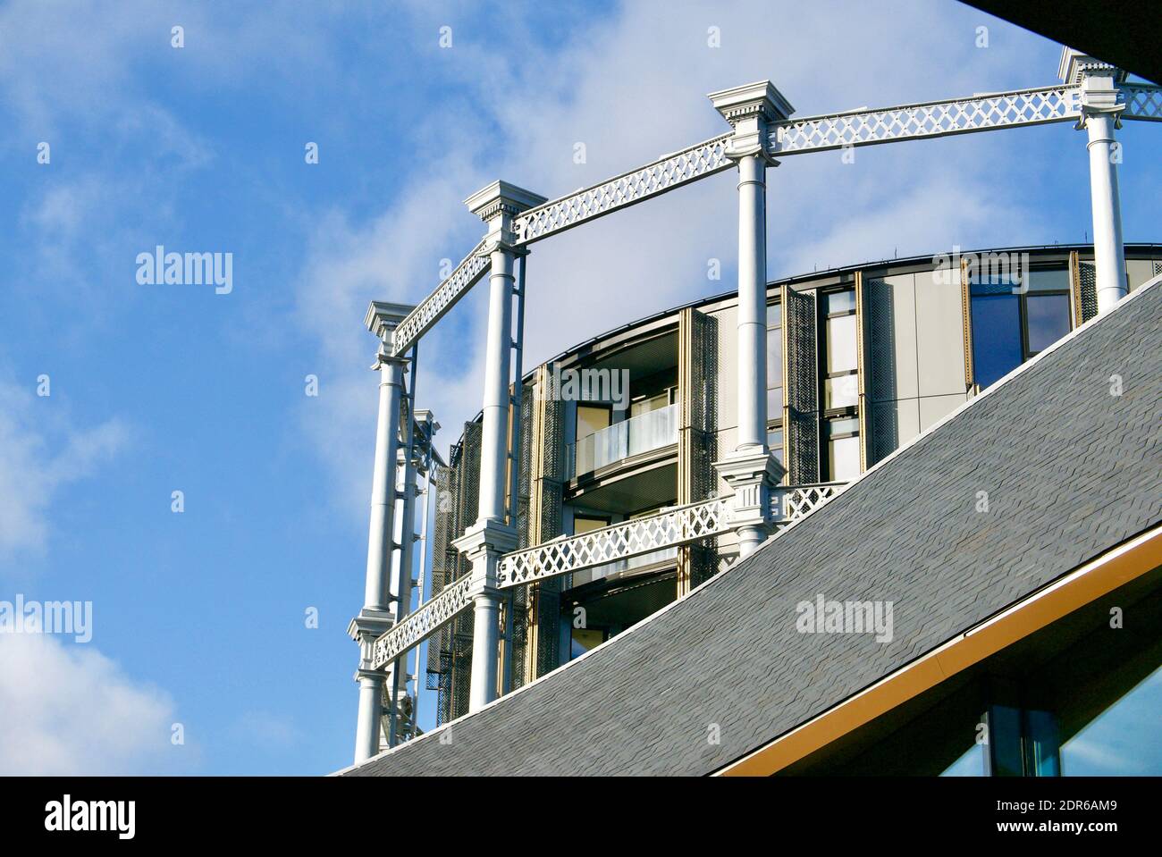 Gasholders London apartment development in Kings Cross. Castiron