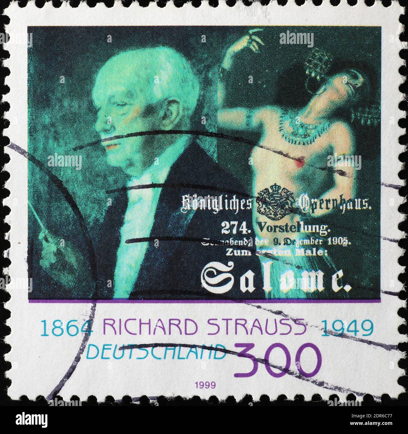 Salome, opera by Richard Strauss on postage stamp Stock Photo