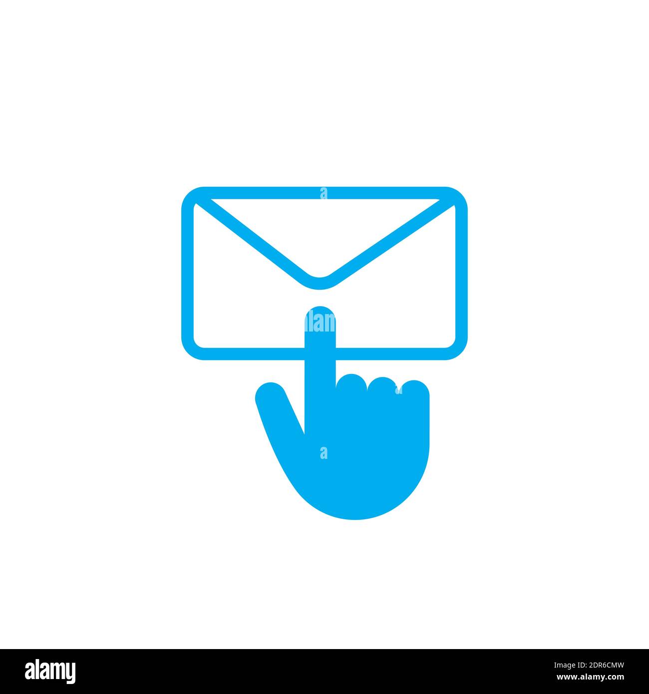 Contact envelope with clocking hand, send email, Stock vector illustration isolated Stock Vector