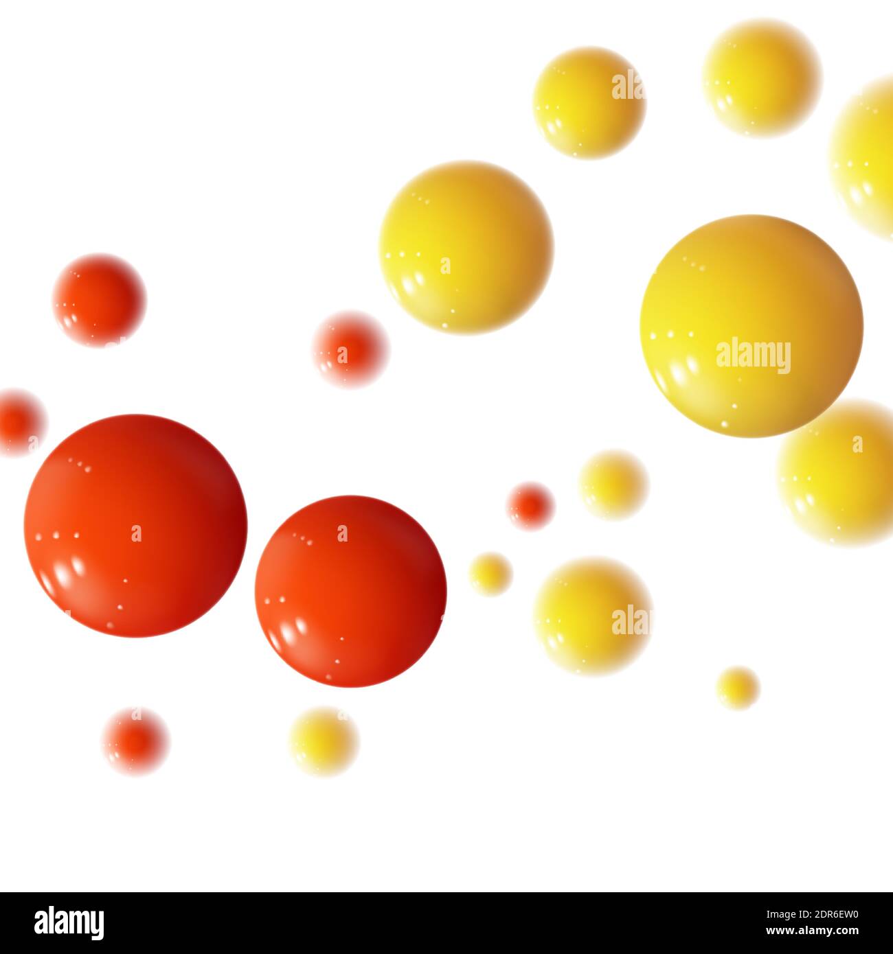 Realistic colored spheres. Plastic bubbles. Glossy balls Stock Vector