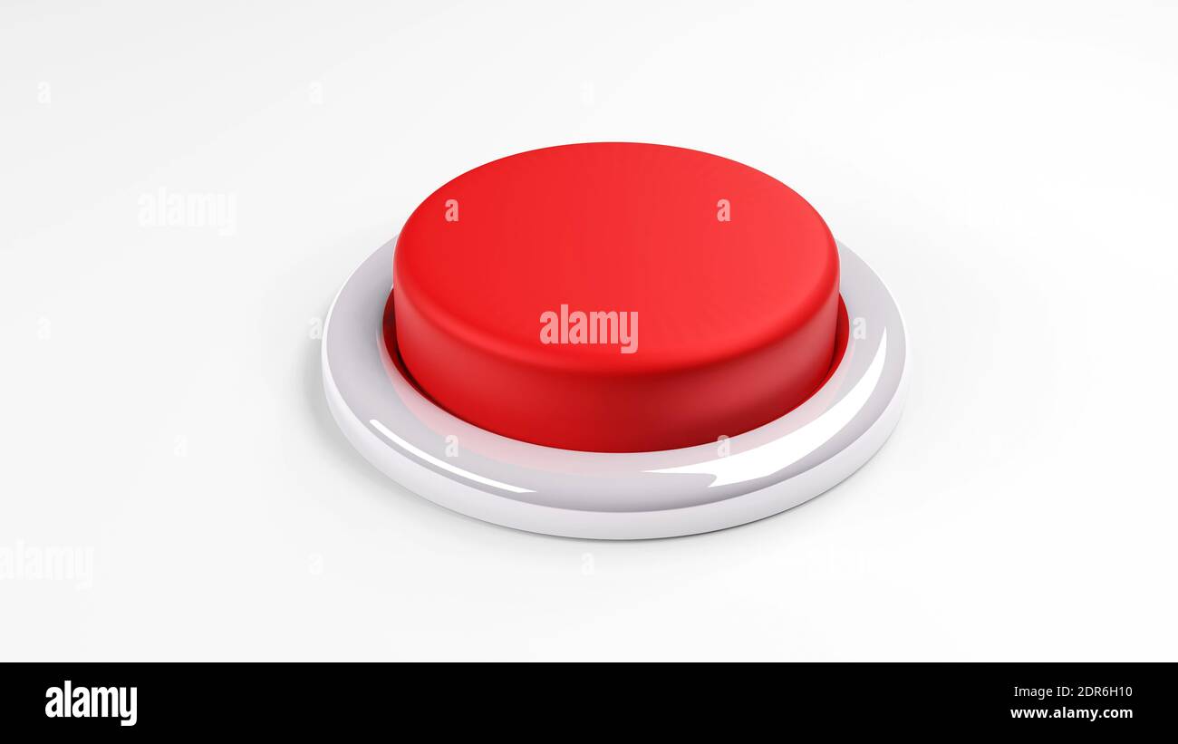 Red button isolate backbround , 3D render Stock Photo - Alamy