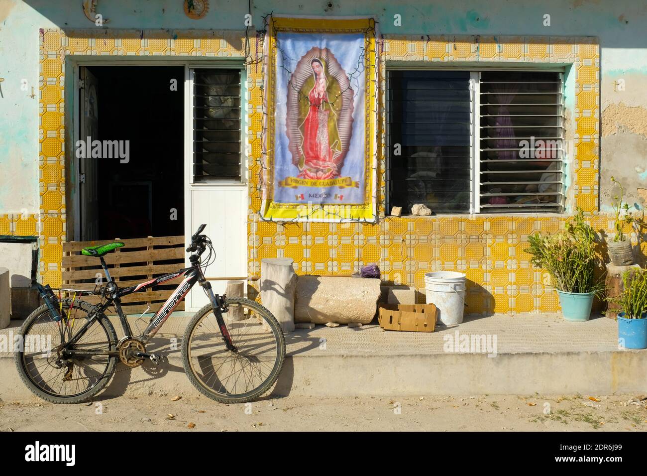 Little town of Sisal , Yucatan , Mexico Stock Photo - Alamy