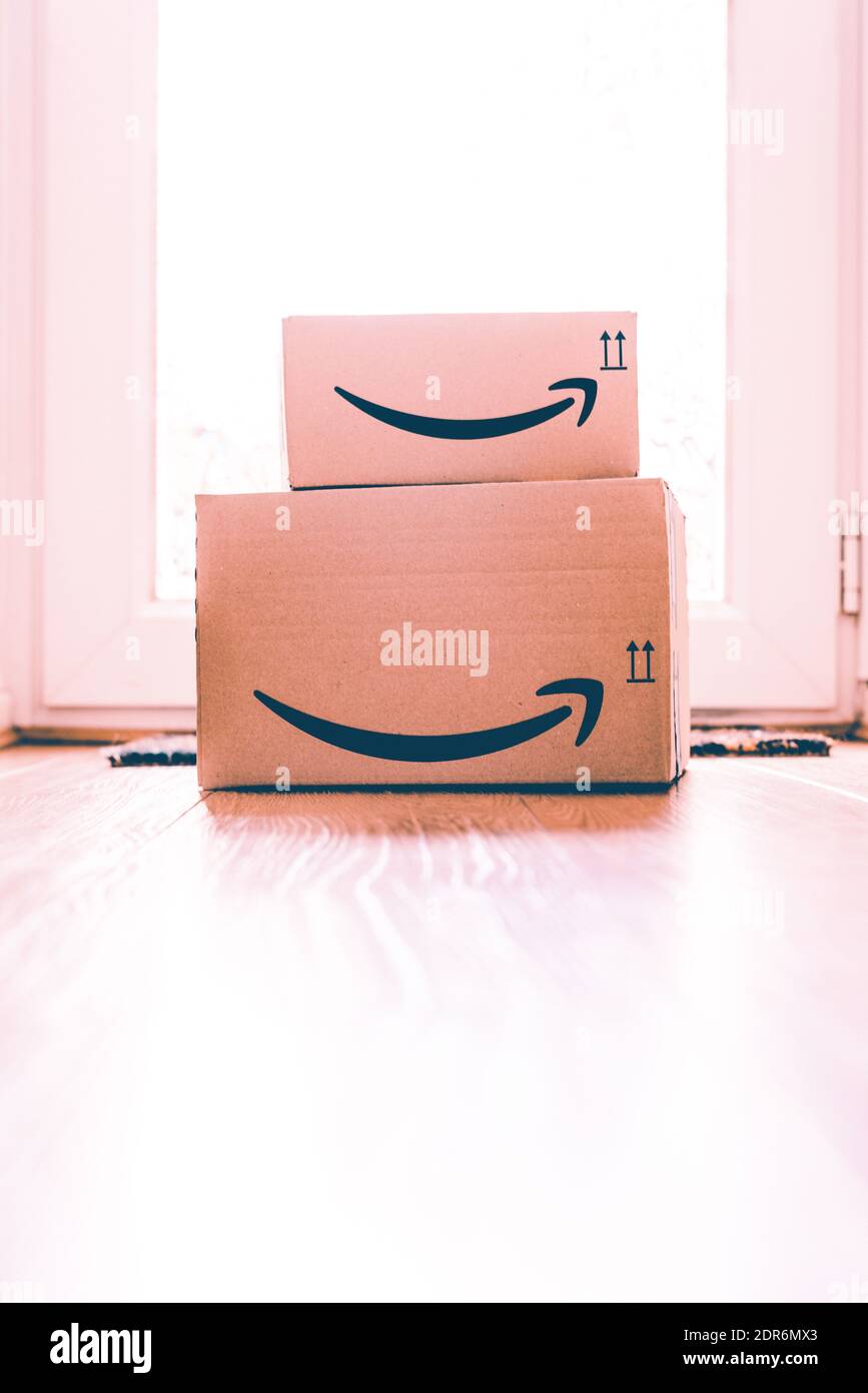 Amazon prime delivery package box Stock Photo Alamy